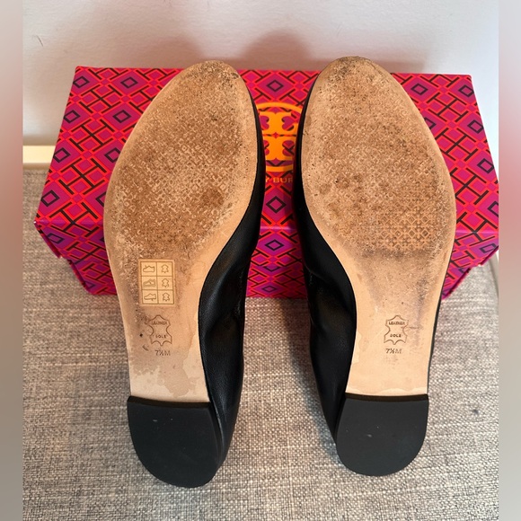 Tory Burch Size 7 Black Pave Ballet Flats - Picture 4 of 4